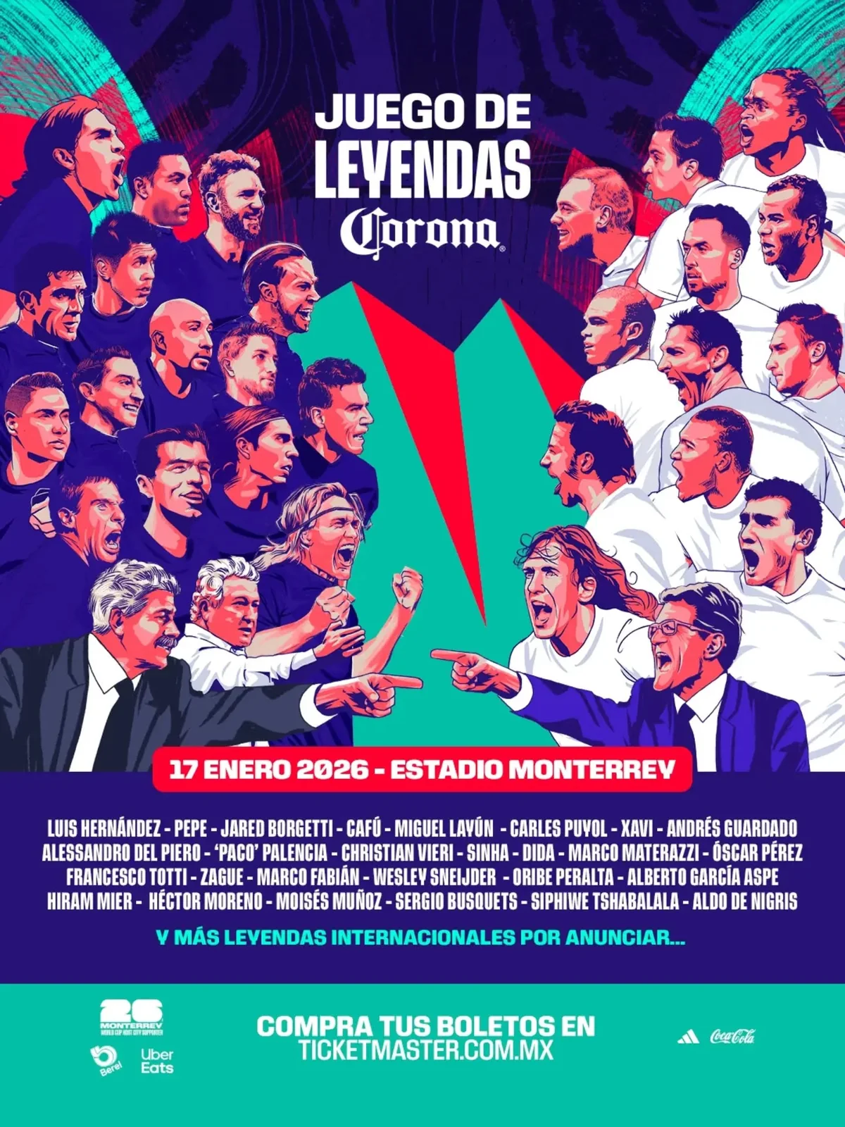 Cartel del evento · Juego de Leyendas FIFA