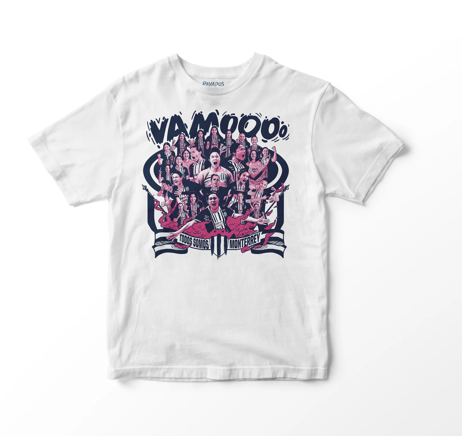 Rayadas illustrated T-shirt mockup
