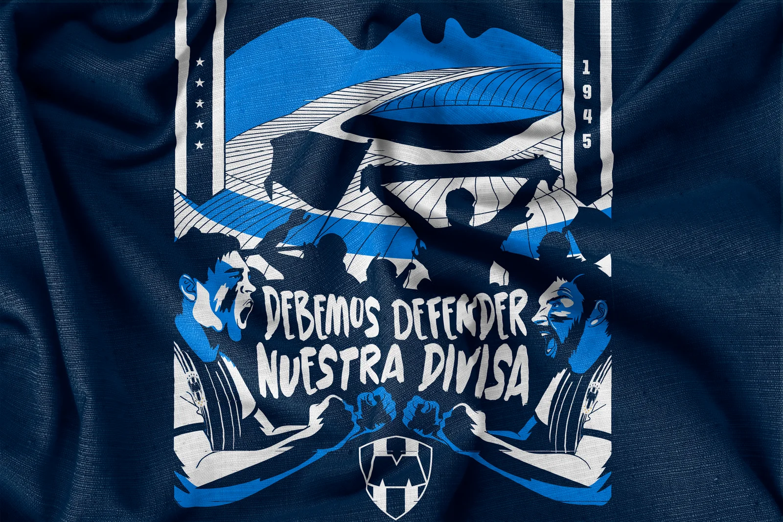Debemos defender nuestra divisa · Tifo fabric detail